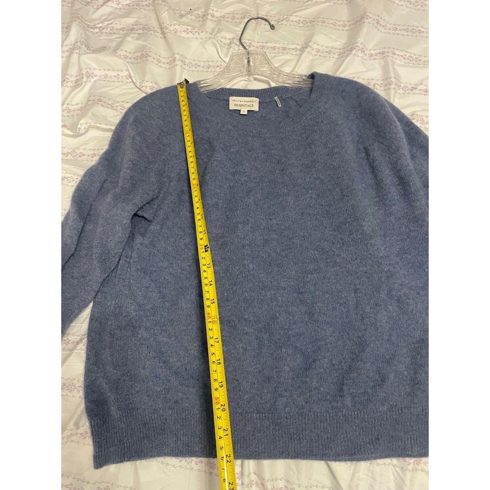 White + Warren Cashmere Sweater Size small 2 small hole left sleeve - Picture 5 of 6